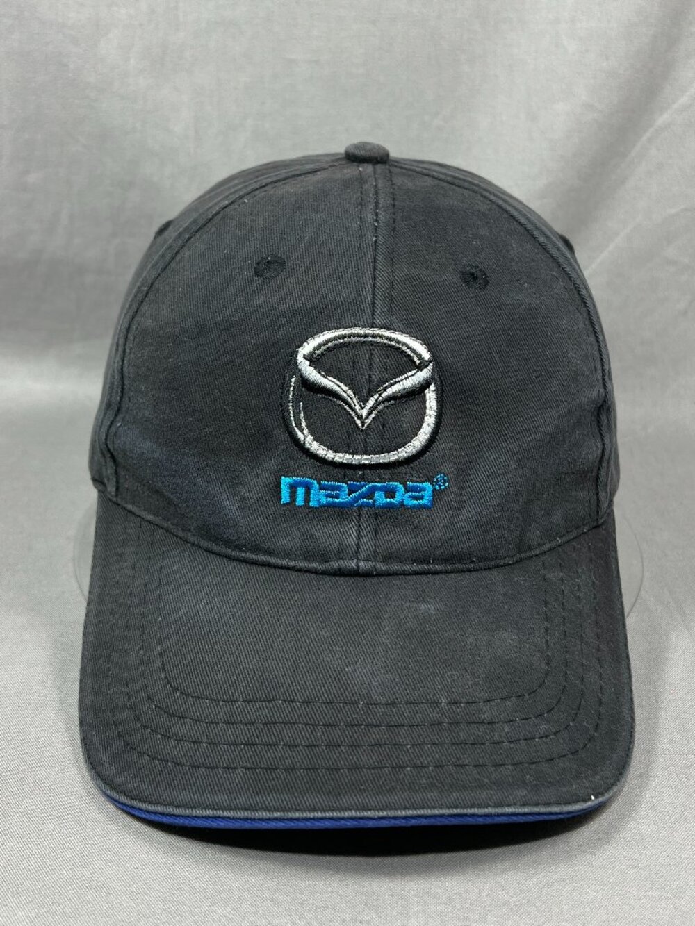 Tom Roush Mazda Indiana Strapback Hat Cap IN Black Adjustable Motorsports Mens